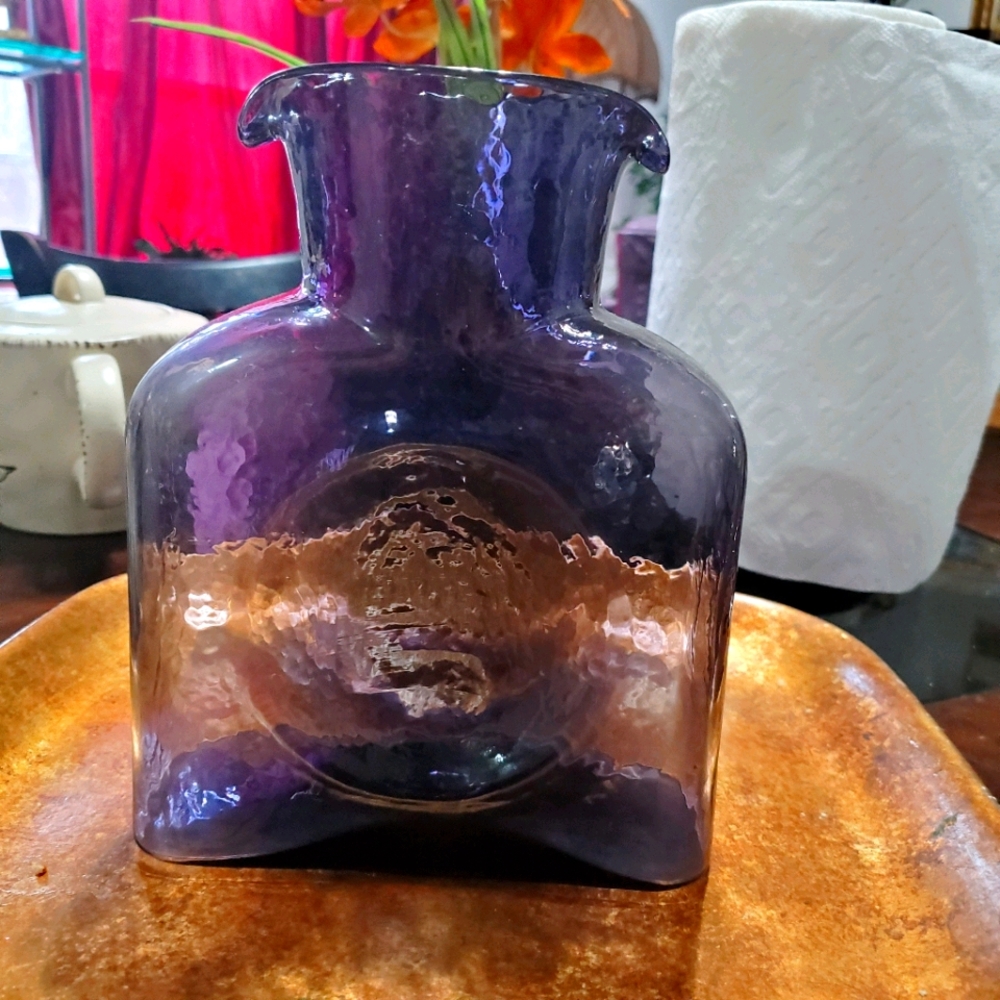 Blenko Handcraft Purple Glass Water Decanter